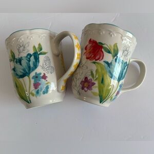 PIONEER WOMAN Blooming Bouquet 18oz Stoneware Mug set of 2